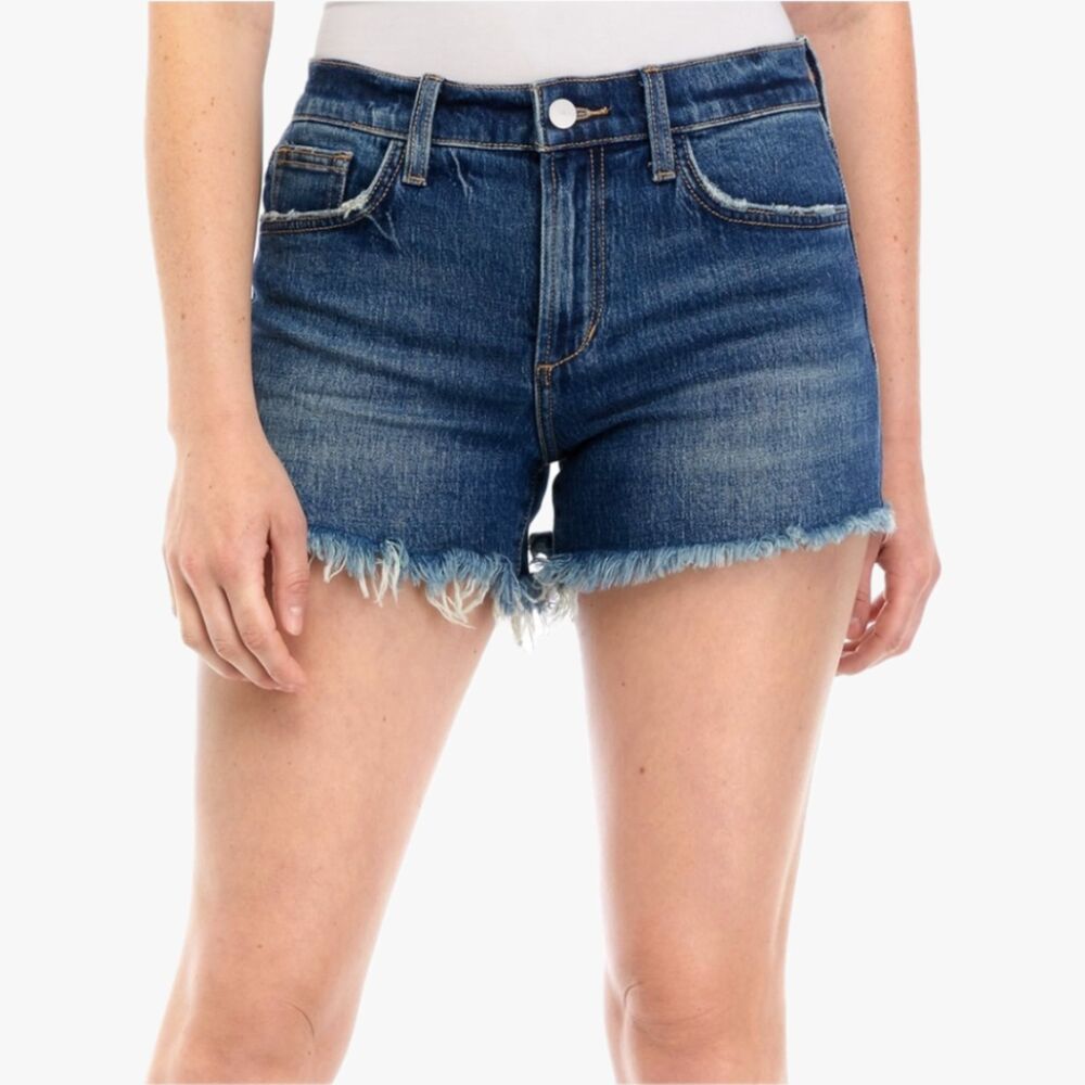 Joe's Jeans Ozzie Cut Off Denim Shorts Women's 28 Mid Rise Raw Hem Blue